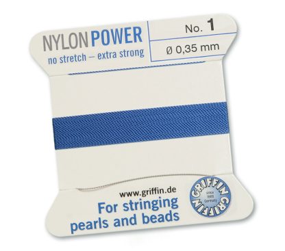 Griffin NylonPower Rijgdraad - Blauw - 2 m - 1 naald
