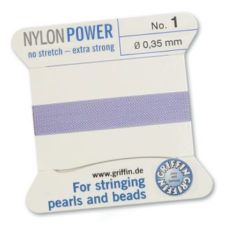 Griffin NylonPower Rijgdraad - Lila - 2 m - 1 naald