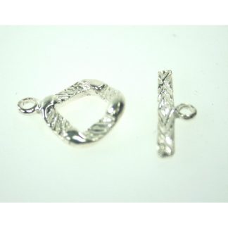 925 Zilver Slot - Kapitelstokjes bewerkt 12 / 17 mm - Ruit