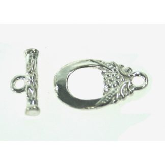 925 Zilver Slot - Kapitelstokjes bewerkt 12 / 13 mm - Ovaal