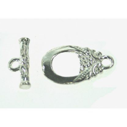 925 Zilver Slot - Kapitelstokjes bewerkt 12 / 13 mm - Ovaal