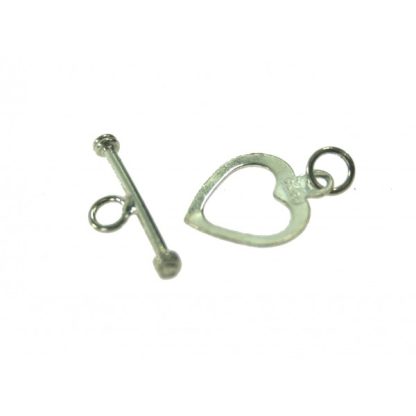 925 Zilver Slot - Kapitelstokjes bewerkt 13 / 20 mm - Hart
