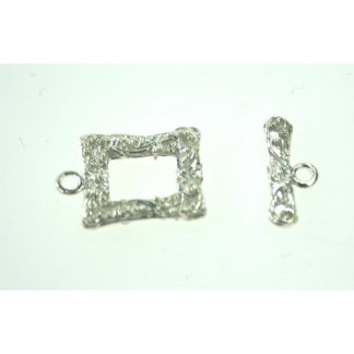 925 Zilver Slot - Kapitelstokjes bewerkt 11 / 14 mm - Vierkant