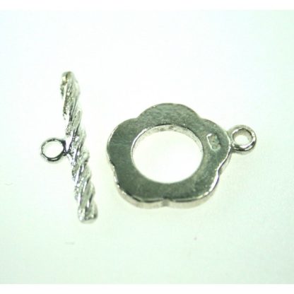 925 Zilver Slot - Kapitelstokjes bewerkt 13 / 20 mm - Bloem