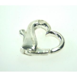 925 Zilver Slot - Karabijnhaken 20,5 mm - Hart - Extra Groot