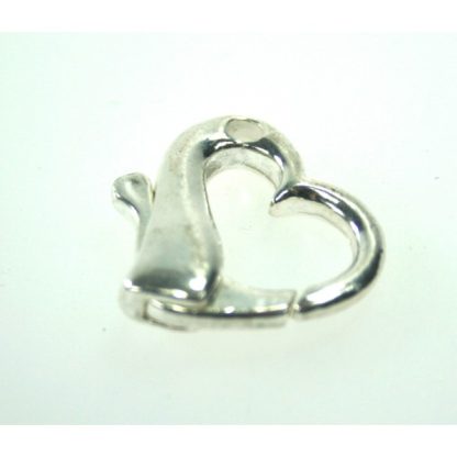 925 Zilver Slot - Karabijnhaken 20,5 mm - Hart - Extra Groot