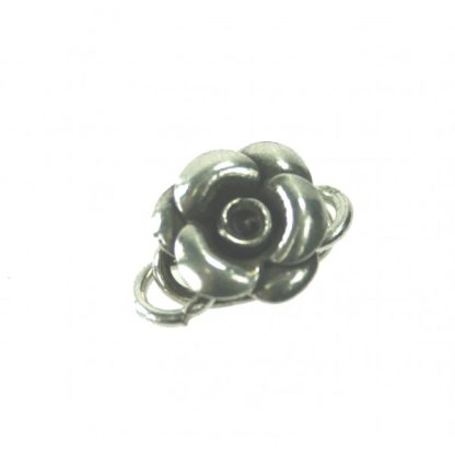 925 Zilver Slot - Haaksluiting Roos met Ringen 13 mm