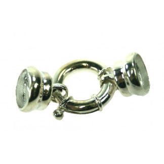 925 Zilver Slot - Fantasie Veerring 20 / 13 mm met eindstukken