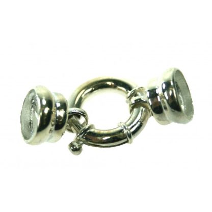 925 Zilver Slot - Fantasie Veerring 20 / 13 mm met eindstukken
