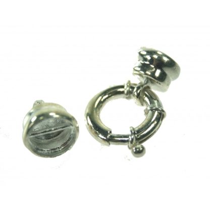 925 Zilver Slot - Fantasie Veerring 20 / 13 mm met eindstukken