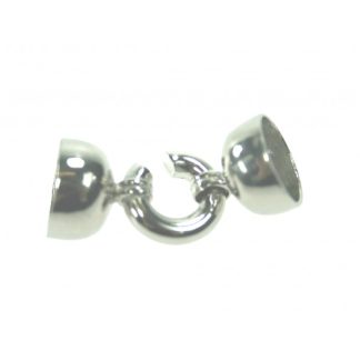 925 Zilver Slot - Fantasie Veerring 14 / 14 mm met eindstukken
