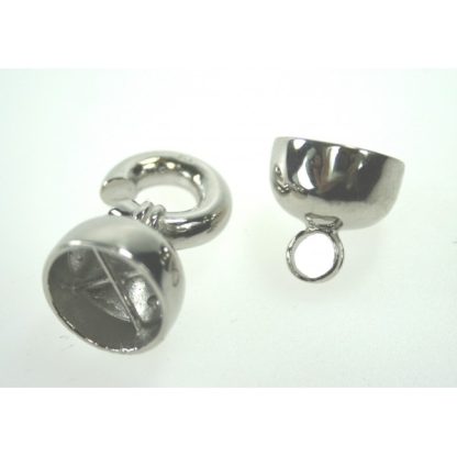 925 Zilver Slot - Fantasie Veerring 14 / 14 mm met eindstukken