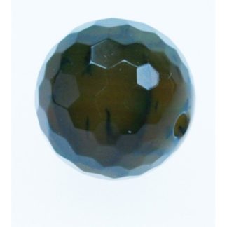 Agaat - Rond - Gefacetteerd - 12 mm - Donkergroen - per streng