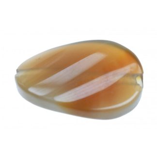 Agaat - Ovaalvormig - 13 x 18 mm - Bruin - Geel - per streng