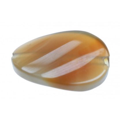 Agaat - Ovaalvormig - 13 x 18 mm - Bruin - Geel - per streng