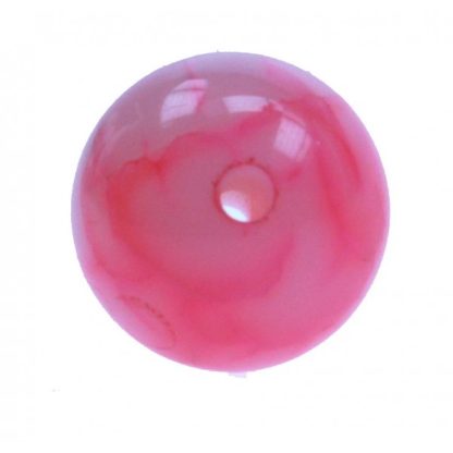 Agaat - Rond - 14 mm - Roze - per streng