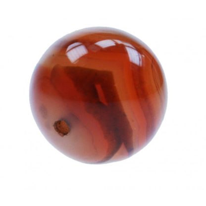 Agaat - Rond - 16 mm - Bruin - per streng