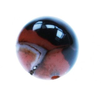 Agaat - Rond - 20 mm - Bruin - per streng