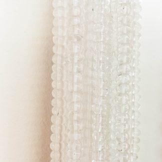 Bergkristal - Plat - Glad - 10 x 12 mm - Transparant - per streng
