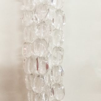 Bergkristal - Ovaal - Glad - 7 x 11 mm - Transparant - per streng
