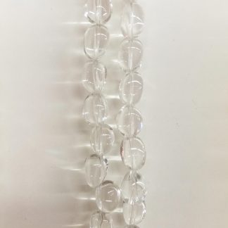 Bergkristal - Ovaal - Glad - 10 x 14 mm - Transparant - per streng