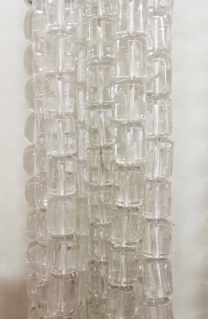 Bergkristal - Cilindervorm - Glad - 10 x 12 mm - Transparant - per streng