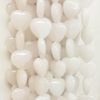 Bergkristal - Hartvorm - Glad - 14 mm - Wit - per streng