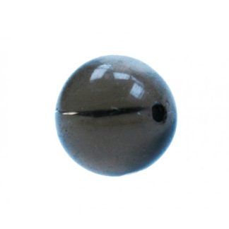 Bergkristal - Rookquartz - Rond - Glad - 14 mm - Zwart - per streng