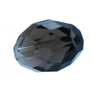 Bergkristal - Rookquartz - Gefacetteerd - 9 x 11 mm - Zwart - per streng