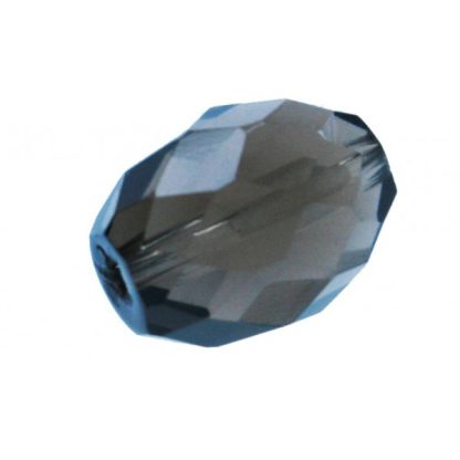 Bergkristal - Rookquartz - Gefacetteerd - 9 x 11 mm - Zwart - per streng