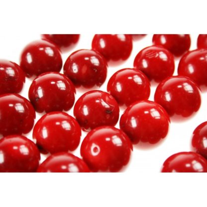 Bamboekoraal - Rond - Glad - 8 mm - Rood - per streng