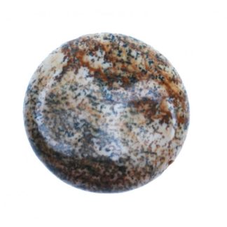 Jaspis - Plat - 25 mm - Geel Bruin - per streng