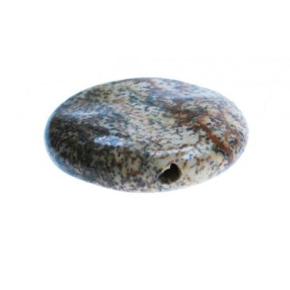 Jaspis - Plat - 25 mm - Geel Bruin - per streng