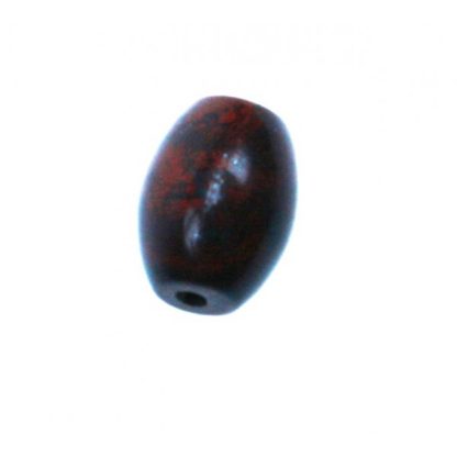 Jaspis - 6 x 12 mm - Bruin - per streng