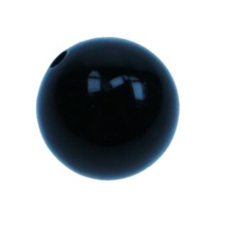 Onyx - Rond - Glad - 12 mm - Zwart - per streng