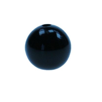 Onyx - Rond - Glad - 12 mm - Zwart - per streng