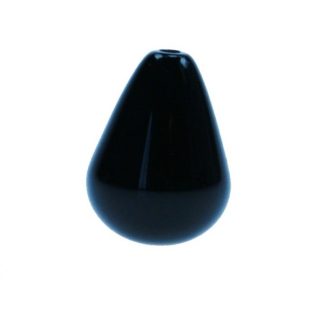 Onyx - Druppel - Glad - 13 x 18 mm - Zwart - per streng