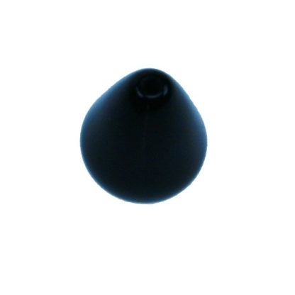 Onyx - Druppel - Glad - 13 x 18 mm - Zwart - per streng