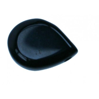 Onyx - Druppel Plat - Glad - 14 x 22 mm - Zwart - per streng