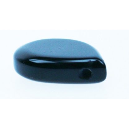 Onyx - Druppel Plat - Glad - 14 x 22 mm - Zwart - per streng