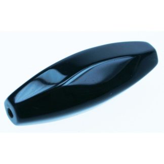 Onyx - Glad - Gefacetteerd - 14 x 40 mm - Zwart - per streng