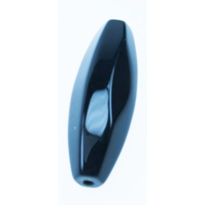 Onyx - Glad - Gefacetteerd - 14 x 40 mm - Zwart - per streng