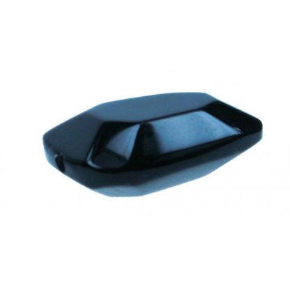 Onyx - Plat - Glad - 17 x 24 mm - Zwart - per streng