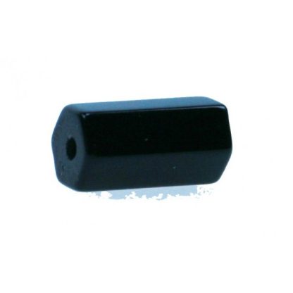 Onyx - Prisma - Glad - 7 x 10 mm - Zwart - per streng