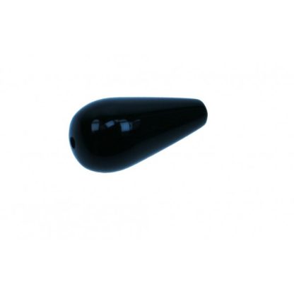 Onyx - Druppel - Glad - 8 x 16 mm - Zwart - per streng