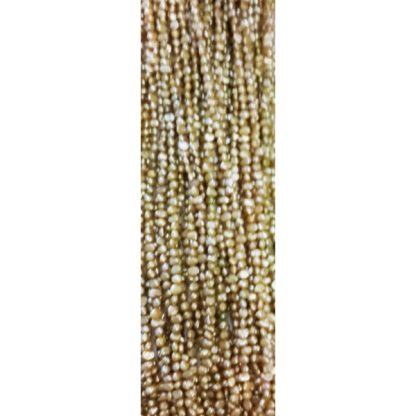 Zoetwaterparels - gekleurd - 4 mm - Beige - per streng