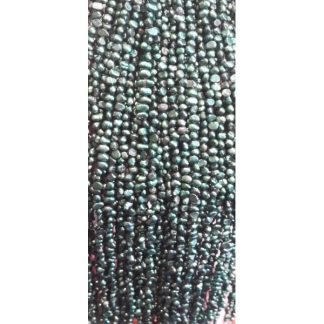 Zoetwaterparels - gekleurd - 4 mm - Blauw - per streng