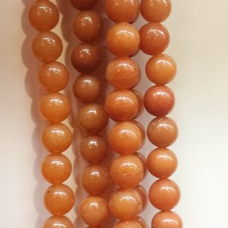 Quartz - Rond - Glad - 10 mm - Bruin - per streng
