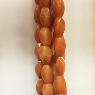 Quartz - 3D geslepen - Glad - 8 x 16 mm - Bruin - per streng