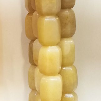 Quartz - Zeskant - Prisma - Glad - 12 x 16 mm - Crème - per streng